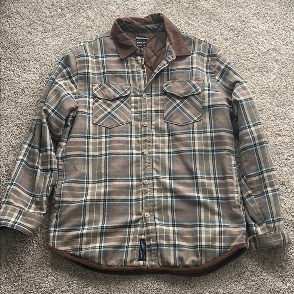 RVCA men’s insulated plaid shirt